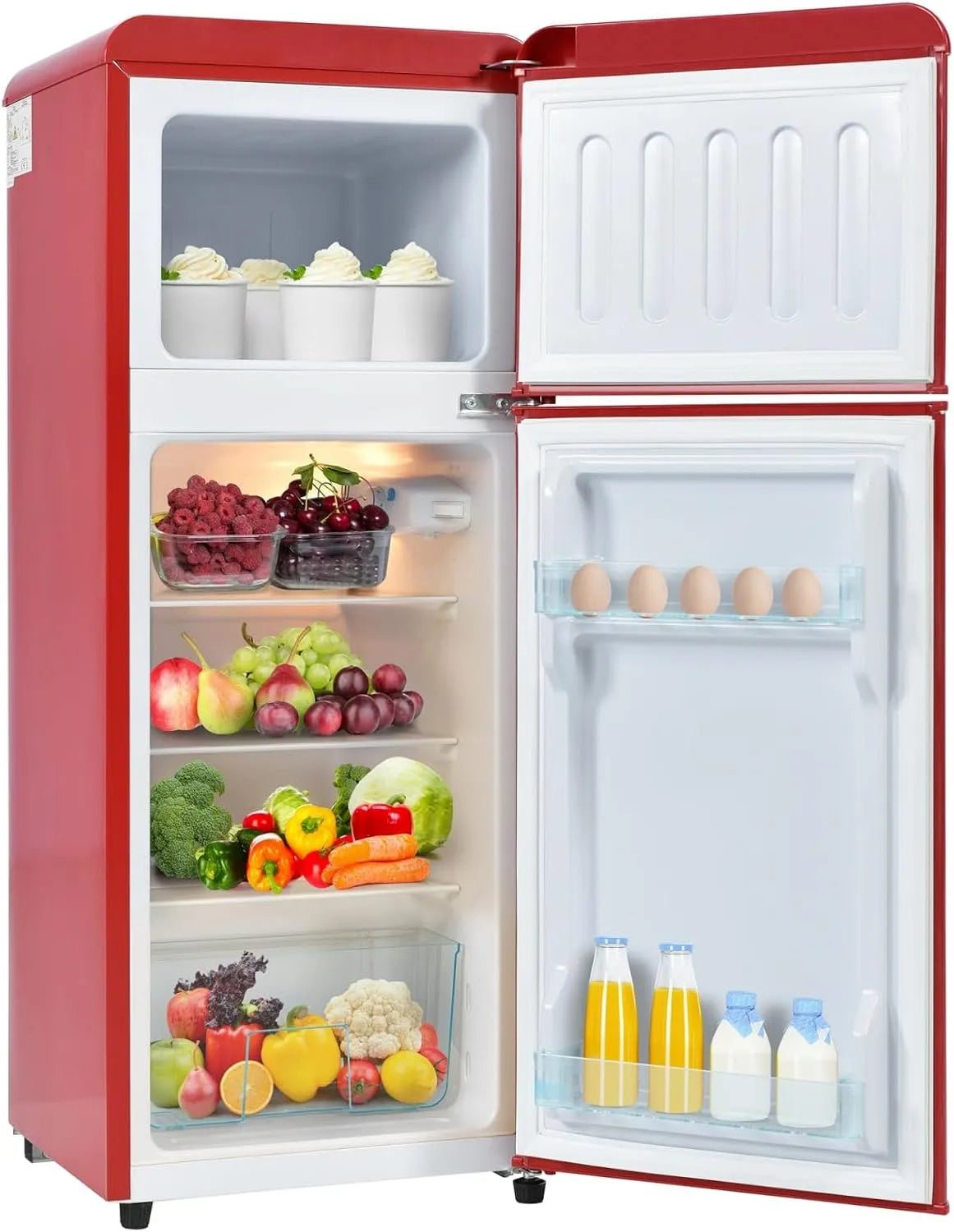 Congélateur, 92 L, 2 zones de température, -27°C à ~13°C, Mini Frigo 92L, 28 Litres de Volume de Congélation, LED, 105, 7 Niveaux de Température