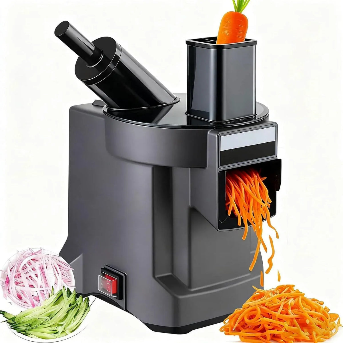 Robot de cuisine, professionnel, restaurant, Trancheuse électrique à double alimentation avec 3 lames, multifonction pour supermarchés