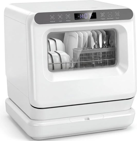 Lave-vaisselle, 6 programmes, 2 Modes d'Alimentation en Eau, 168 H Stockage, Verrouillage Enfant, pour Cuisine