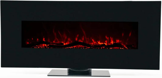 Radiateur électrique, 1600 W, KEKAI, appareil de chauffage, Cheminée électrique Murale/Table avec Effet Flamme et Chauffage 1600 W