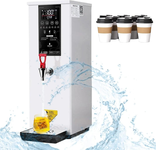Chauffe-eau, 25 L, 3000 W, tactile, écran LCD, restaurant, blanc, pour café thé Restaurant Bureau, Distributeur d'eau Chaude de comptoir 25L