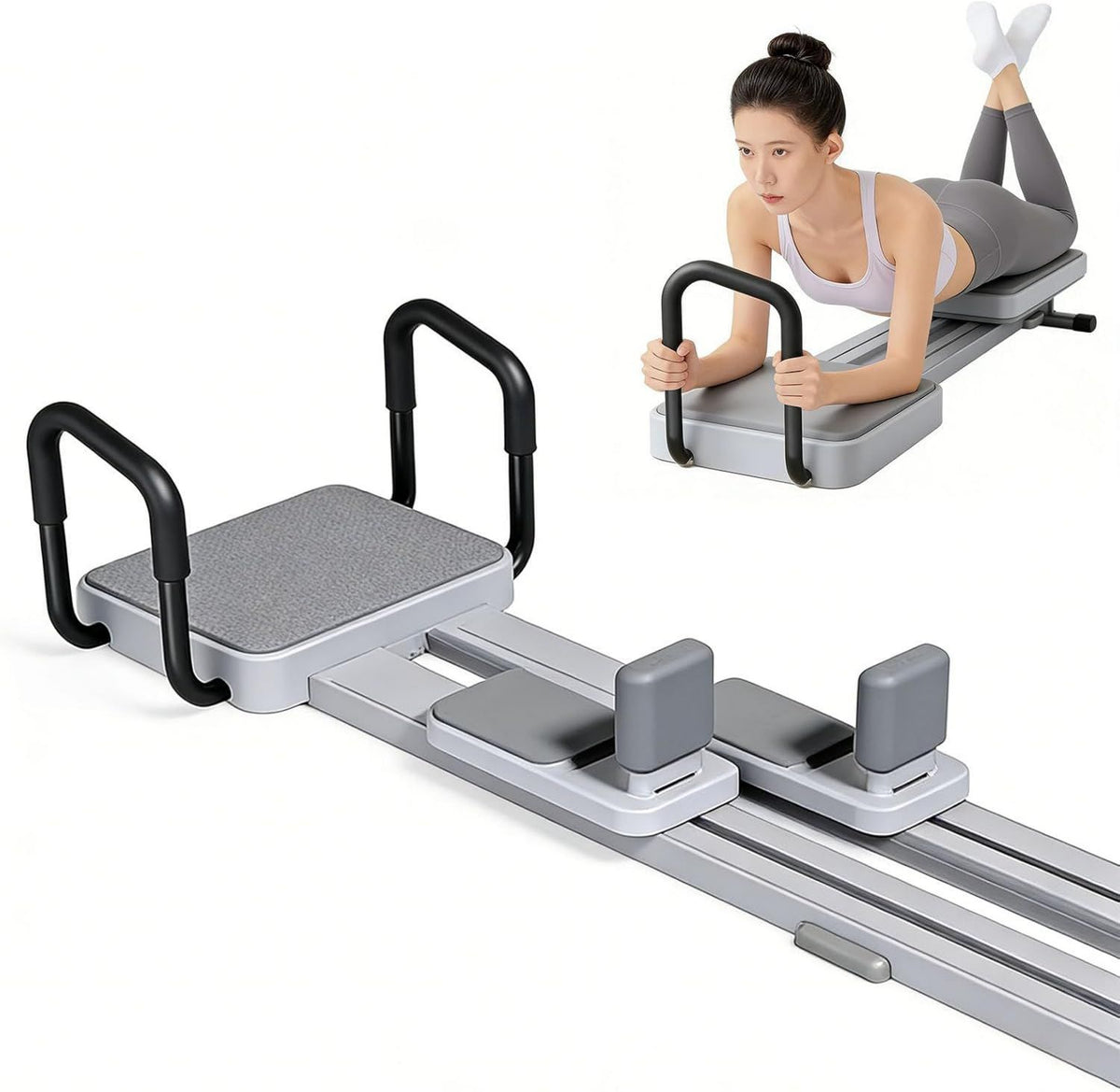 Reformer Pilates - fonctionnement silencieux, réglable, usage à domicile, 54 DB