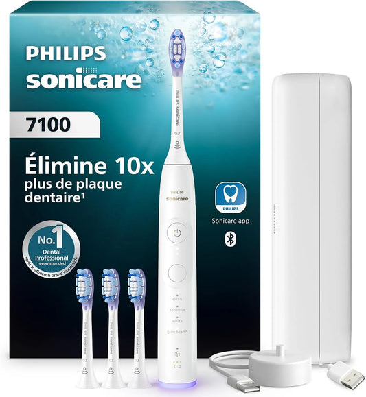 Philips HX7420/08 Brosse, brosse à dents rechargeable, minuteur, 3 niveaux, dalle IPS, 4 modes, blanc