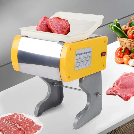 Lame en Acier, pour Trancheuse Électrique Professionnelle pour Viande et Légumes, Corps en Cuivre, 200 R/min, 300 W, Rouge