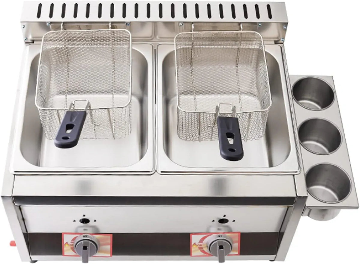 machine à frire, 20 L, professionnel, restaurant, acier inoxydable, pour la machine à frire de cuisine familiale de comptoir